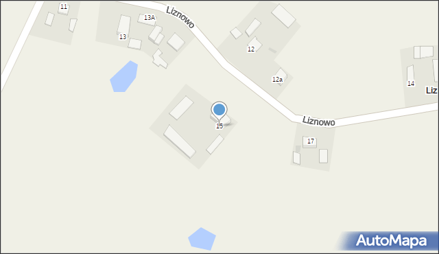 Liznowo, Liznowo, 15, mapa Liznowo