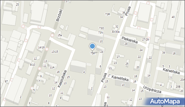 Łódź, Limanowskiego Bolesława, 73K, mapa Łodzi