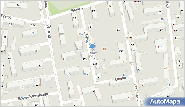 Łódź, Libelta Karola, 8/10, mapa Łodzi