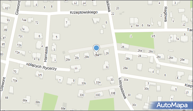 Łódź, Listopadowa, 29a, mapa Łodzi