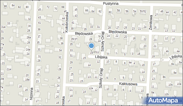 Łódź, Libijska, 13, mapa Łodzi