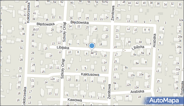 Łódź, Libijska, 4a, mapa Łodzi