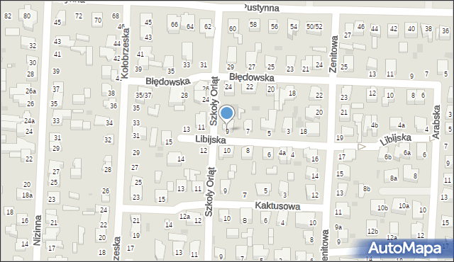 Łódź, Libijska, 9, mapa Łodzi