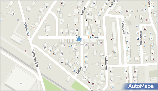 Łowicz, Lipowa, 12, mapa Łowicza