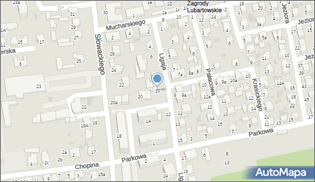 Lubartów, Ligaja Walentego, ks., 10, mapa Lubartów