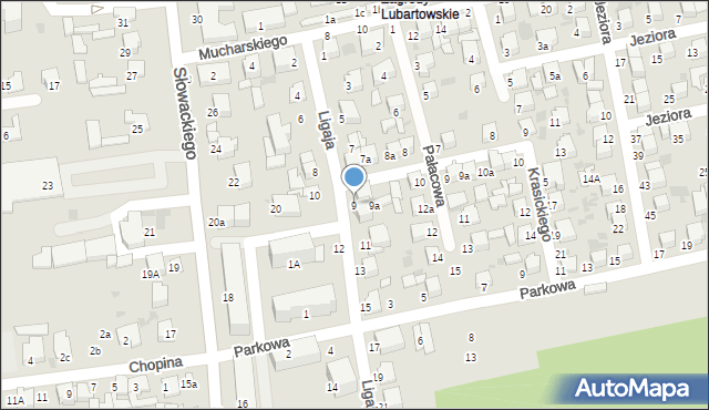Lubartów, Ligaja Walentego, ks., 9, mapa Lubartów