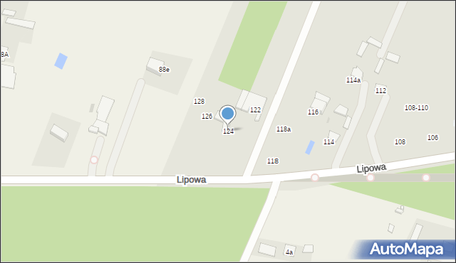 Lubartów, Lipowa, 124, mapa Lubartów