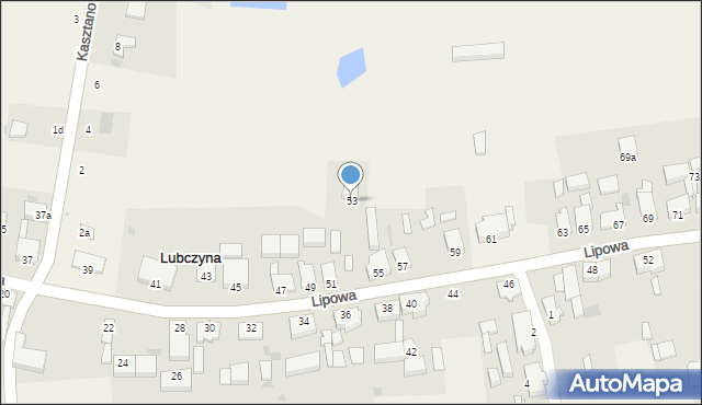 Lubczyna, Lipowa, 53, mapa Lubczyna