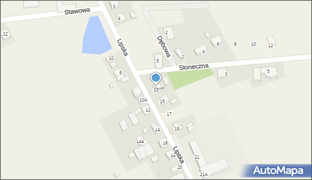 Lubecko, Lipska, 13, mapa Lubecko