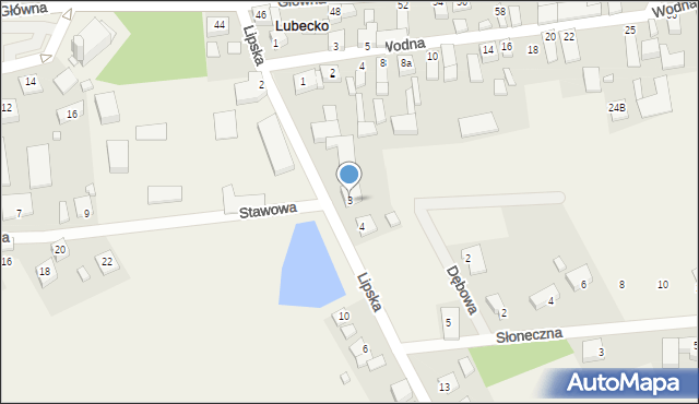 Lubecko, Lipska, 3, mapa Lubecko