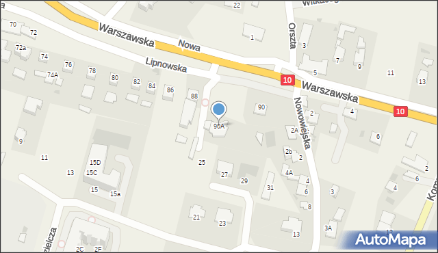 Lubicz Górny, Lipnowska, 90A, mapa Lubicz Górny