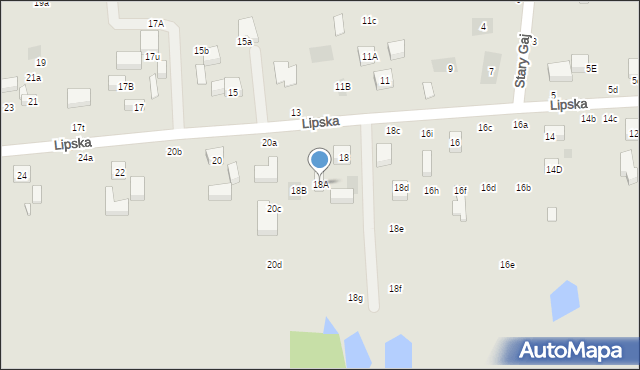 Lublin, Lipska, 18A, mapa Lublina