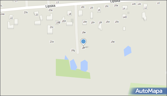 Lublin, Lipska, 18f, mapa Lublina