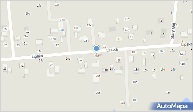 Lublin, Lipska, 20a, mapa Lublina