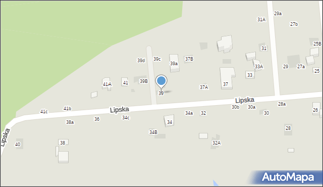 Lublin, Lipska, 39, mapa Lublina