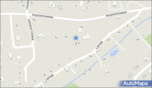 Lublin, Lipniak, 3A, mapa Lublina