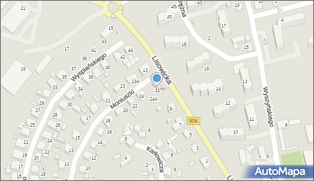 Lubliniec, Lisowicka, 11, mapa Lubliniec