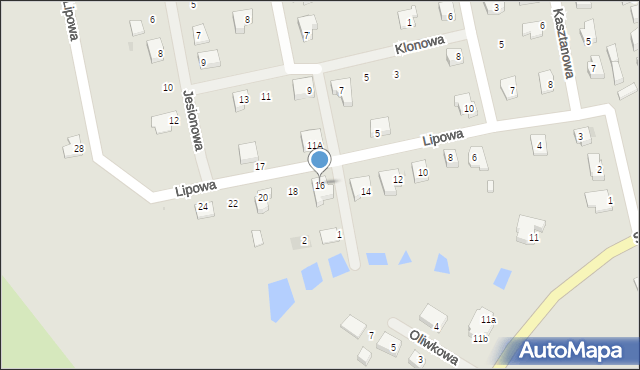 Lubniewice, Lipowa, 16, mapa Lubniewice