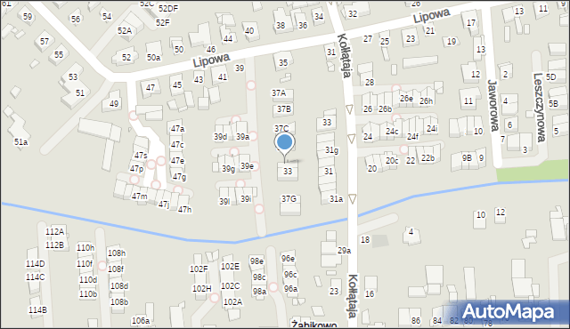 Luboń, Lipowa, 37E, mapa Luboń