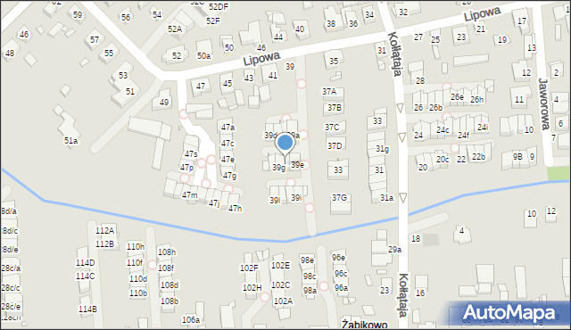 Luboń, Lipowa, 39f, mapa Luboń