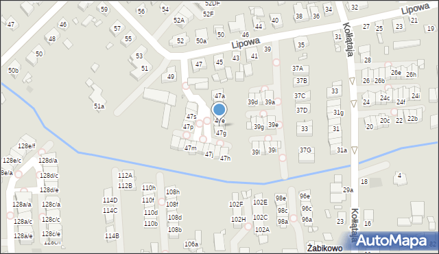 Luboń, Lipowa, 47f, mapa Luboń