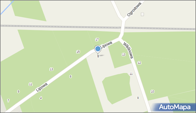 Ludwików, Lipowa, 8, mapa Ludwików