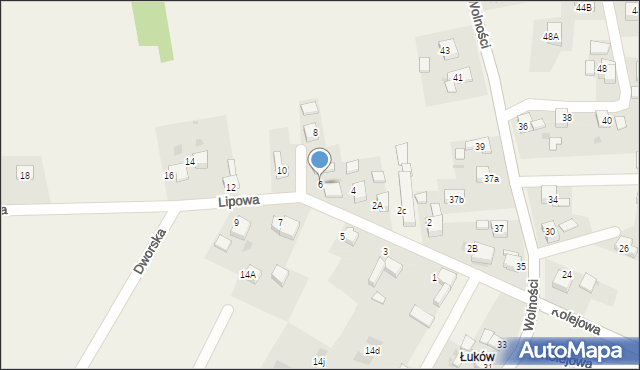 Łuków Śląski, Lipowa, 6, mapa Łuków Śląski