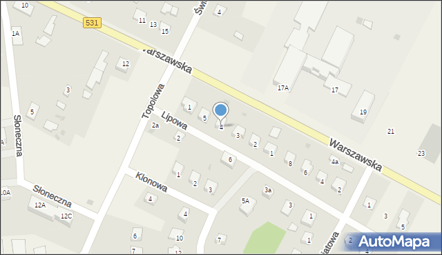 Łukta, Lipowa, 4, mapa Łukta