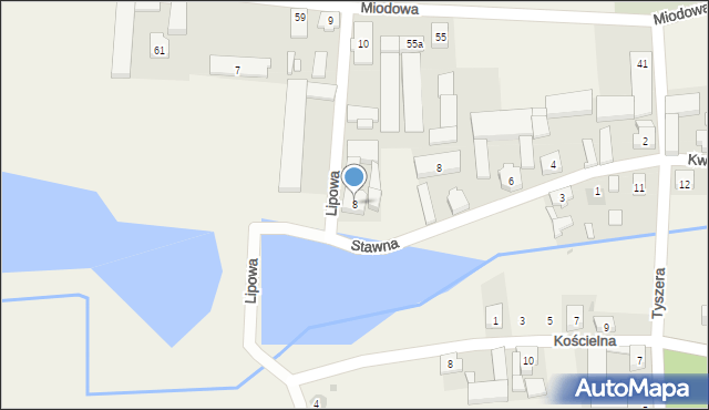 Lutogniew, Lipowa, 8, mapa Lutogniew