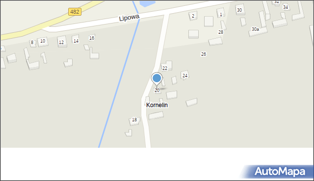 Lututów, Lipowa, 20, mapa Lututów