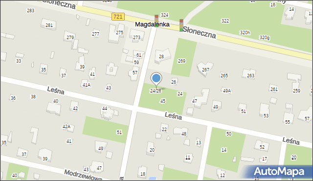 Magdalenka, Lipowa, 24/26, mapa Magdalenka