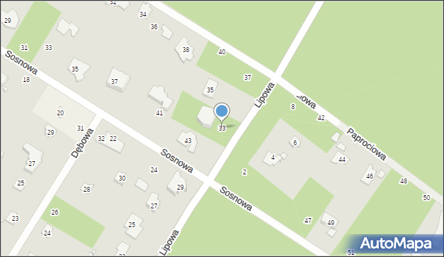 Magdalenka, Lipowa, 33, mapa Magdalenka