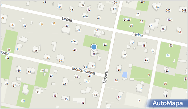 Magdalenka, Lipowa, 49, mapa Magdalenka