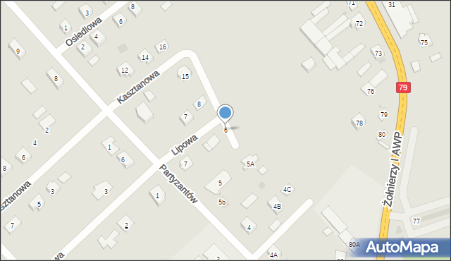 Magnuszew, Lipowa, 6, mapa Magnuszew