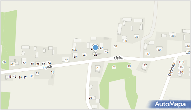 Majdan Górny, Lipka, 44, mapa Majdan Górny
