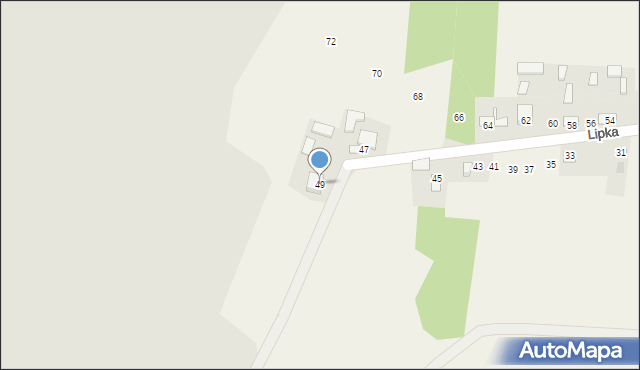 Majdan Górny, Lipka, 49, mapa Majdan Górny