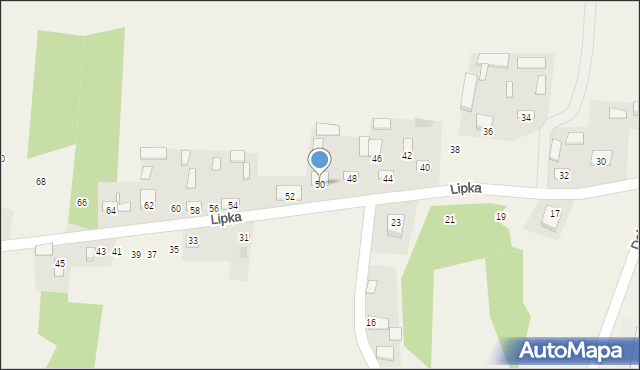 Majdan Górny, Lipka, 50, mapa Majdan Górny