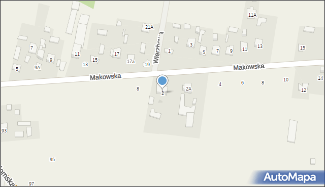 Maków, Lipowa, 2, mapa Maków