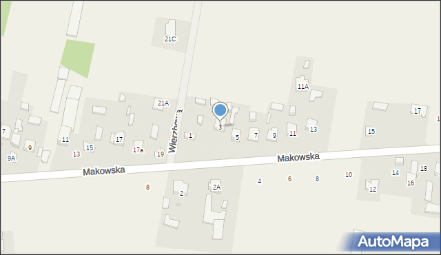 Maków, Lipowa, 3, mapa Maków