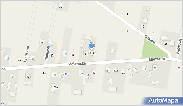 Maków, Lipowa, 43A, mapa Maków