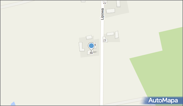 Mąkowarsko, Lipowa, 8a, mapa Mąkowarsko
