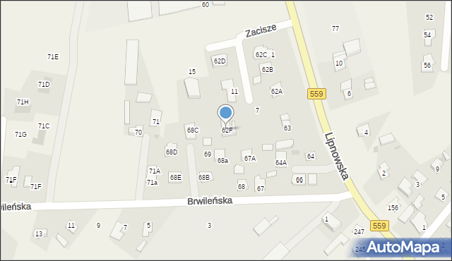 Mańkowo, Lipnowska, 62F, mapa Mańkowo