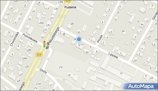 Marki, Lipowa, 4, mapa Marki