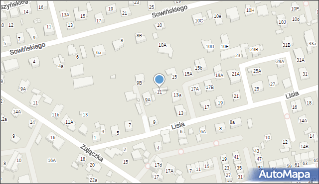 Marki, Lisia, 11, mapa Marki