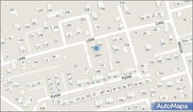 Marki, Lisia, 14A, mapa Marki