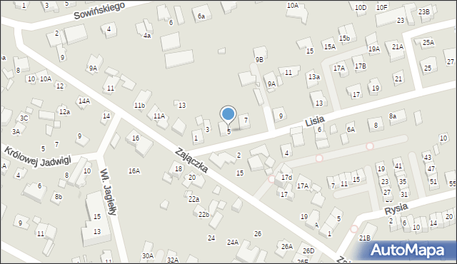 Marki, Lisia, 5, mapa Marki