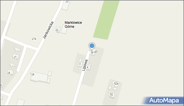 Marklowice, Lipowa, 6, mapa Marklowice