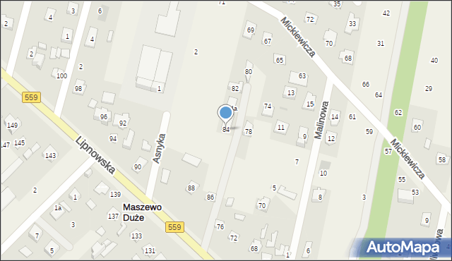 Maszewo Duże, Lipnowska, 84, mapa Maszewo Duże