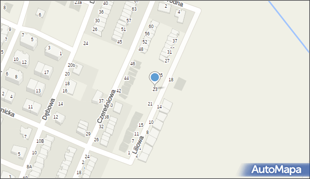 Mędłów, Liliowa, 23, mapa Mędłów