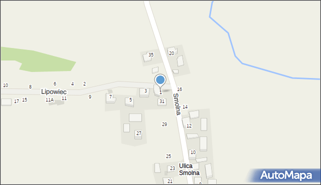 Michałowice, Lipowiec, 1, mapa Michałowice